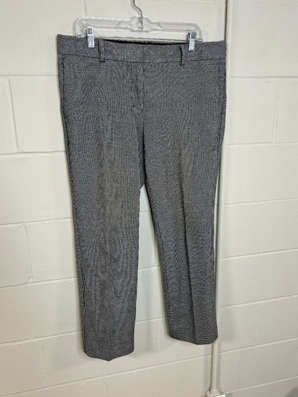 Ann Taylor Pants Womens 12 Petite Houndstooth Office Career Mid Rise Business
